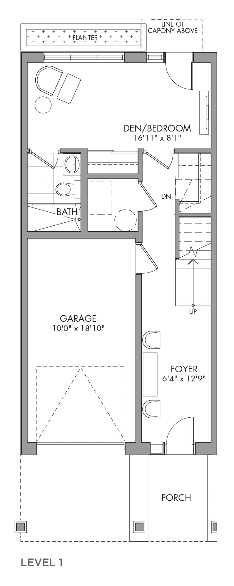 The Pinehurst, FloorPlan Level1
